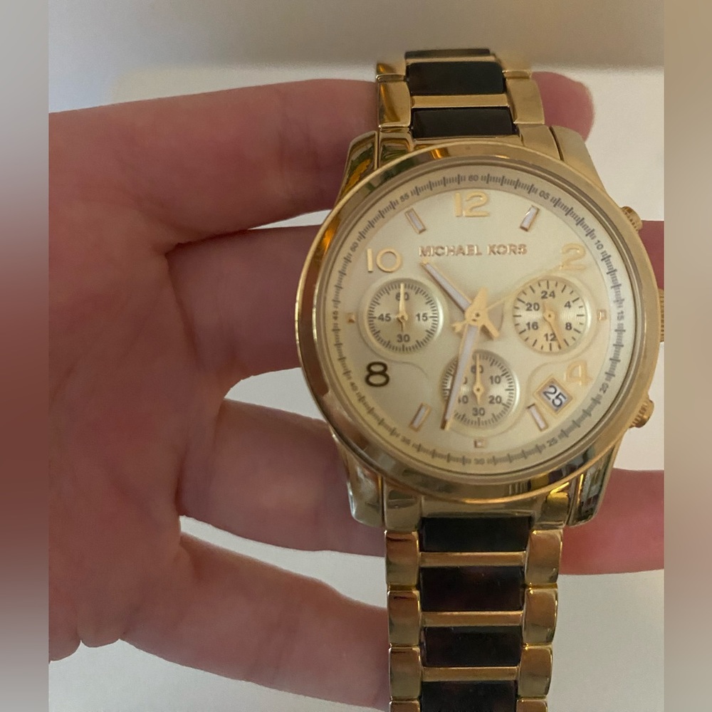 Michael Kors Gold Tortoise Link Watch